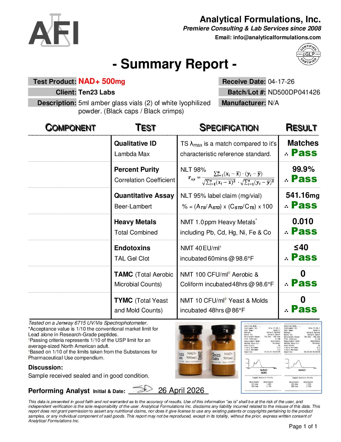 NAD+ (500mg)